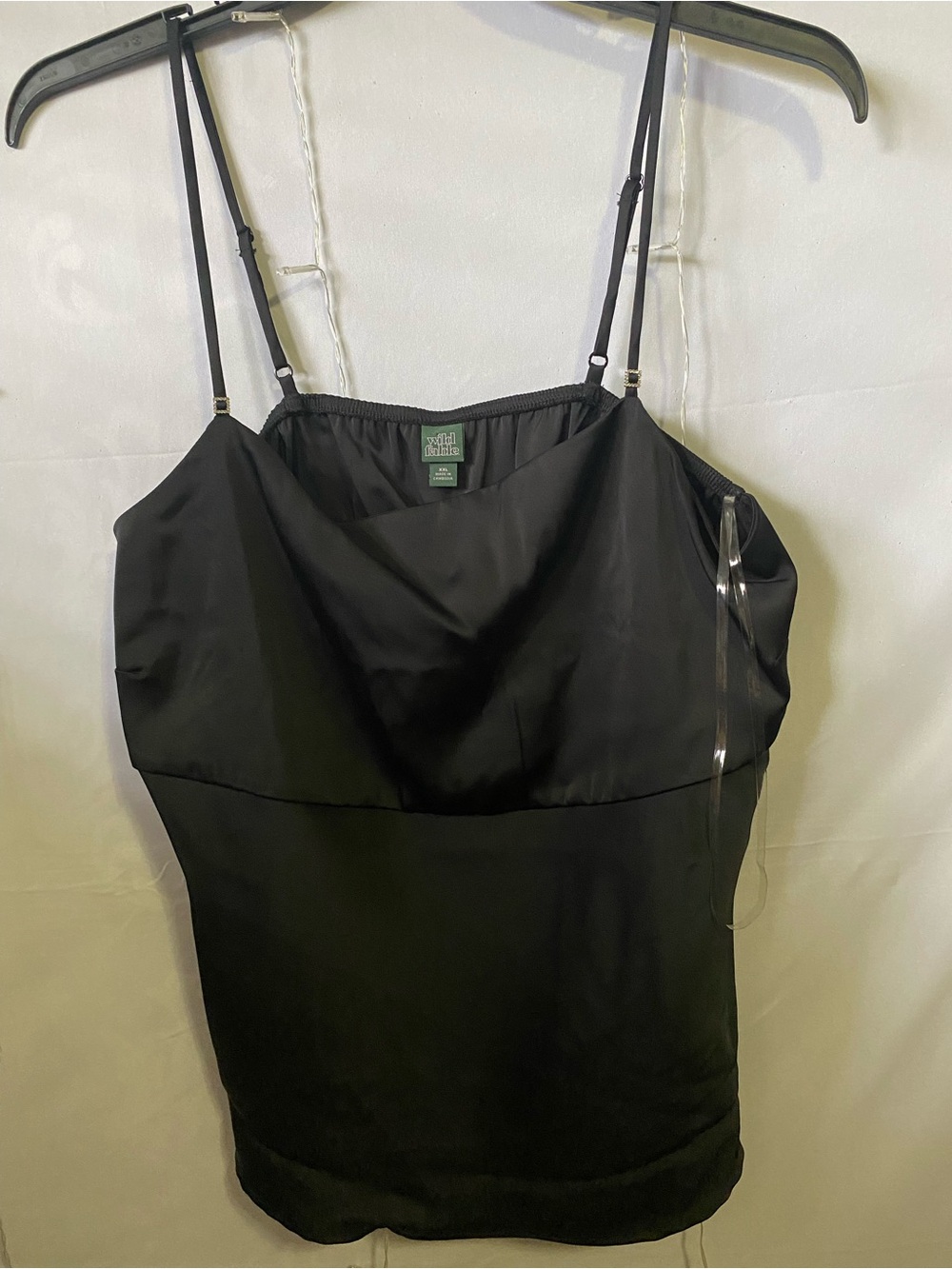 Talbots Black Silk Cowl-Neck Camisole Top